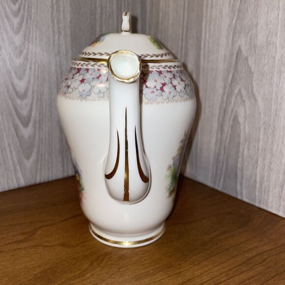 Vintage HM Sutherland England Woodland Dell Bone China Tea Pot And Lid Floral - Picture 6 of 15